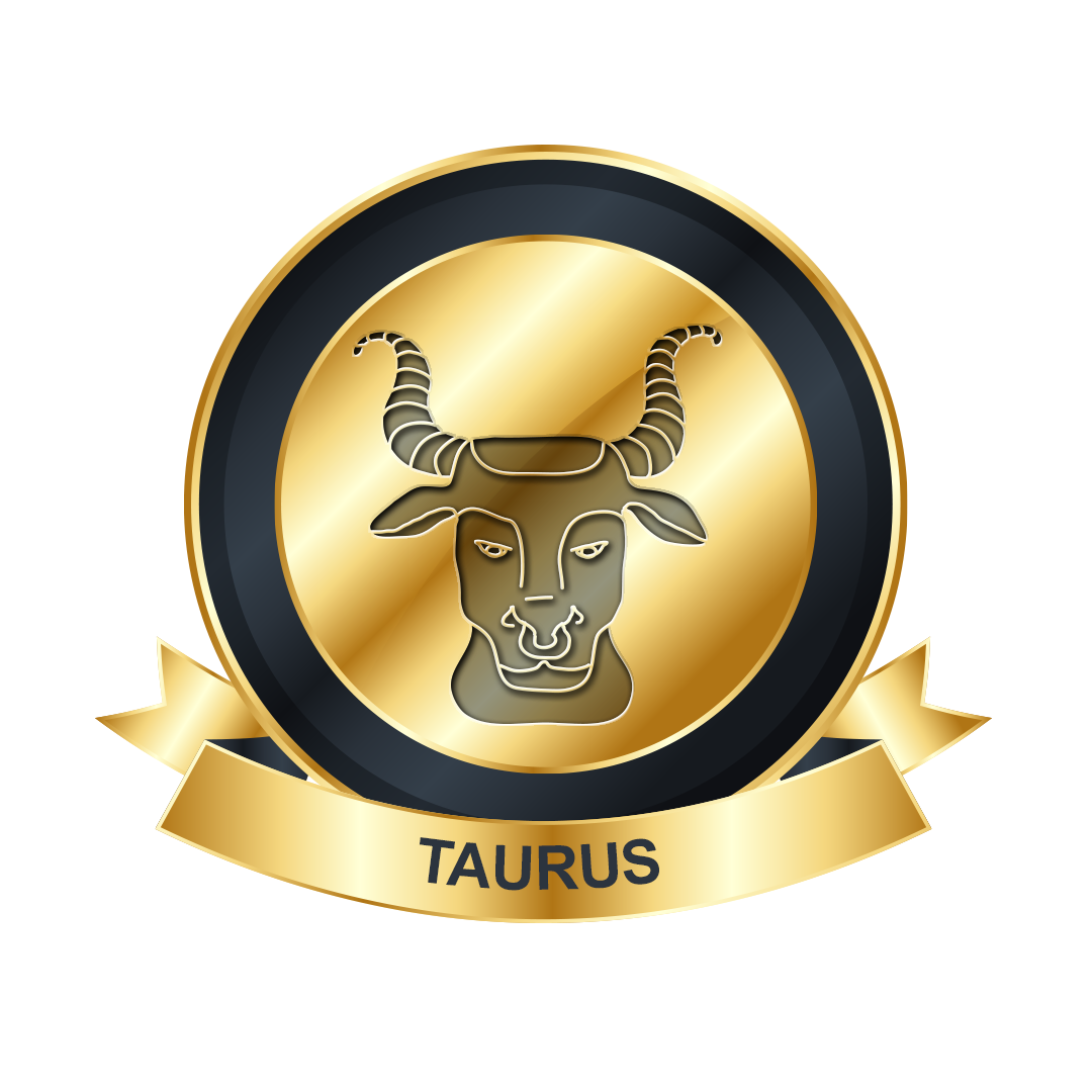 Taurus gold png, Taurus gold symbol png, Taurus gold PNG image, zodiac Taurus transparent png images download